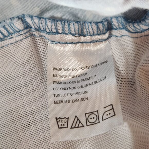 Woman Within Plus Size Blue Polka Dot Denim Jeans Sz 22W Elastic Waist Casual - Picture 10 of 11